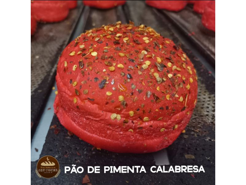 Pão Hambúrguer artesanal Pimenta Calabresa