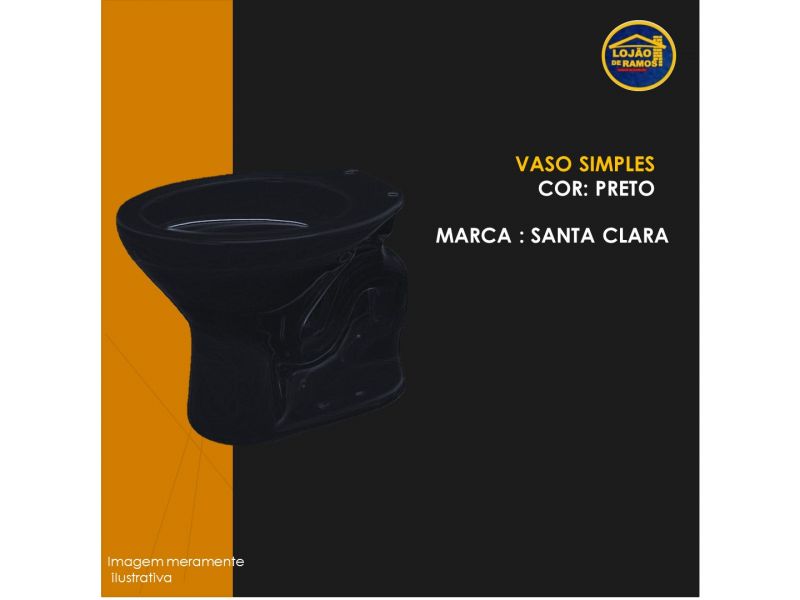 VASO SANITÁRIO SIMPLES PRETO