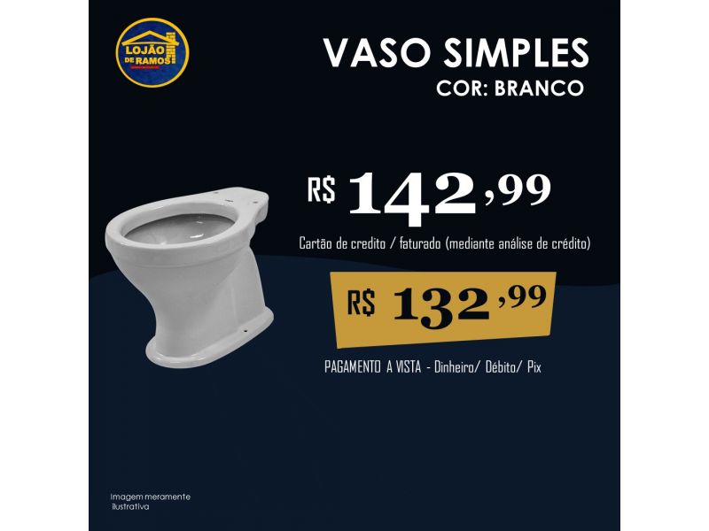 VASO SIMPLES LUZARTE BRANCO