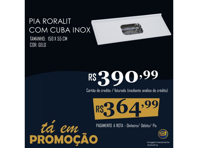 Pia de fibra com cuba inox 150x55cm